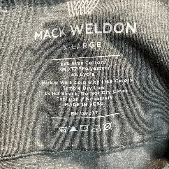 Mack Weldon Polo Shirt Men XL Gray Intrepid Long Sleeve Pima Cotton X-Large - Picture 6 of 6